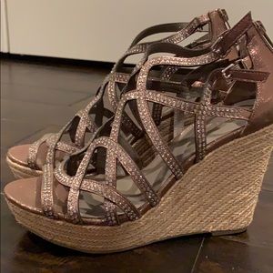 Sparkle wedge summer sandals. Thalia Size 10
